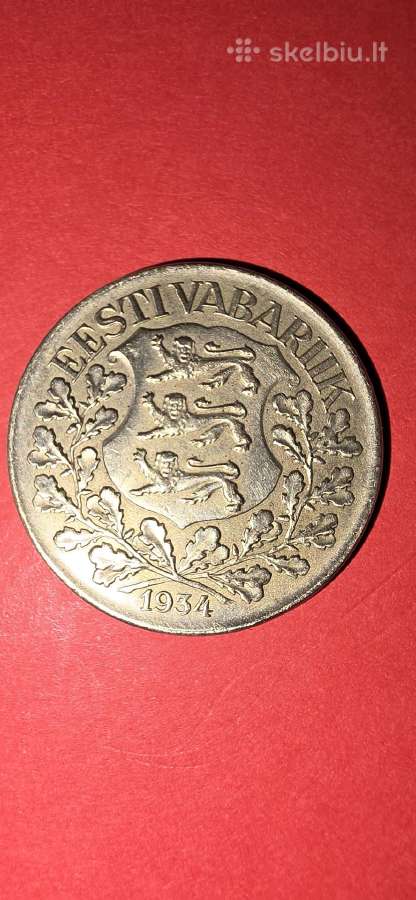 Estija 1 krona 1934 - nuotraukos Nr. 2