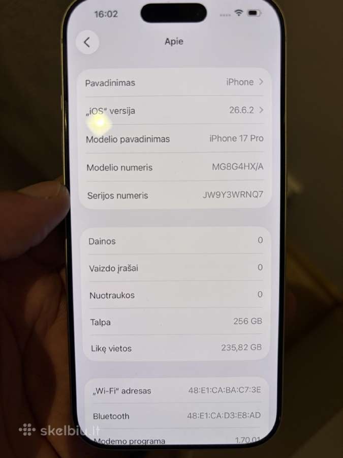 iPhone 17 Pro 256gb Silver (10/10, 99% bat) - nuotraukos Nr. 7