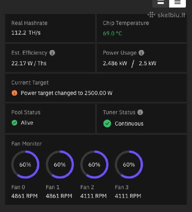 Antminer S19k Pro 110th - nuotraukos Nr. 6