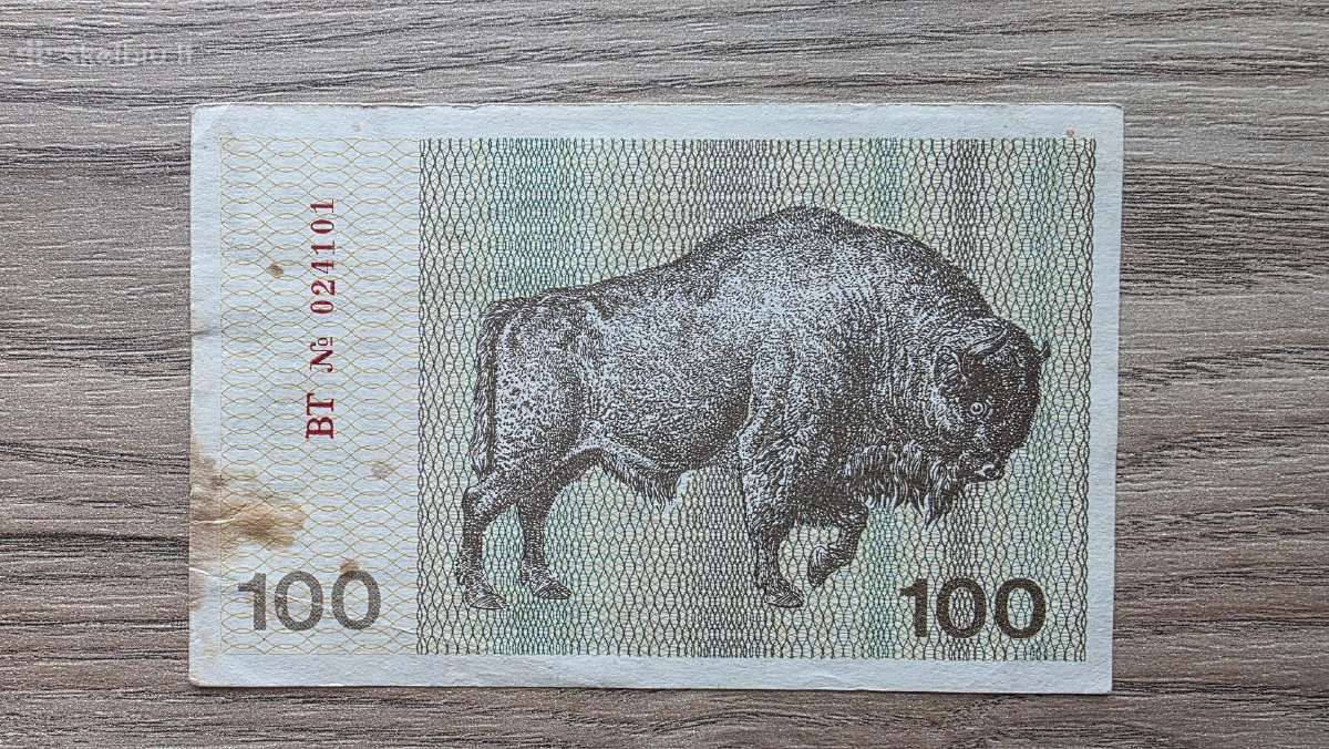 1991 metų 100 talonų Be Užrašo - nuotraukos Nr. 2