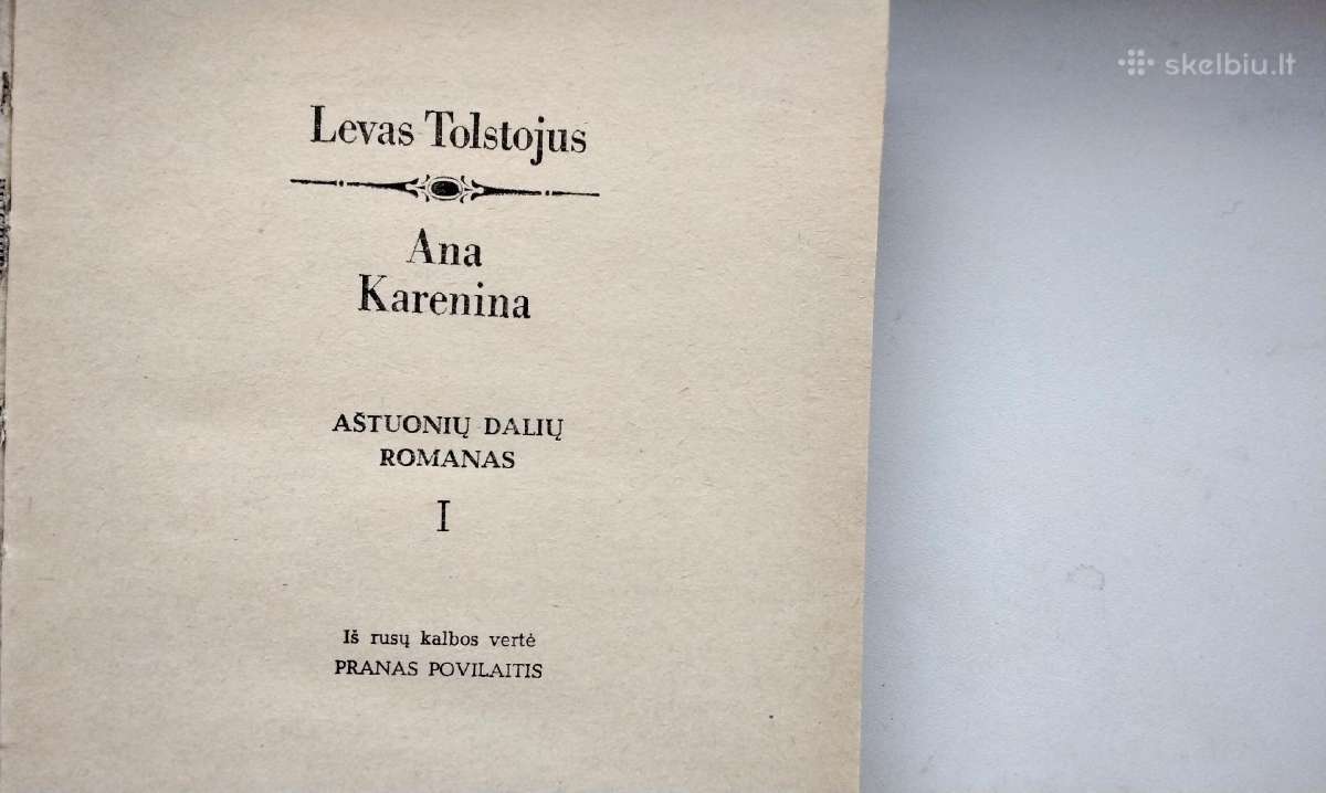 L. Tolstojus. Ana Karenina. 1,2 tomai. 1983 m. lei - nuotraukos Nr. 3
