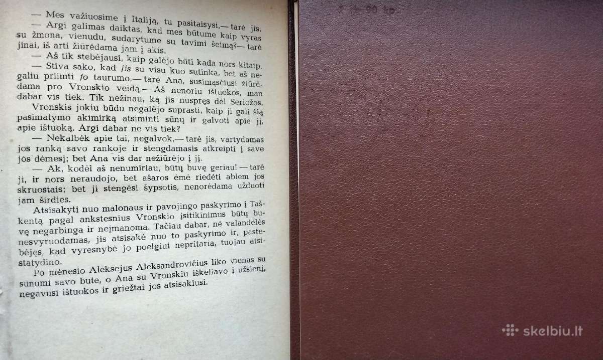 L. Tolstojus. Ana Karenina. 1,2 tomai. 1983 m. lei - nuotraukos Nr. 9