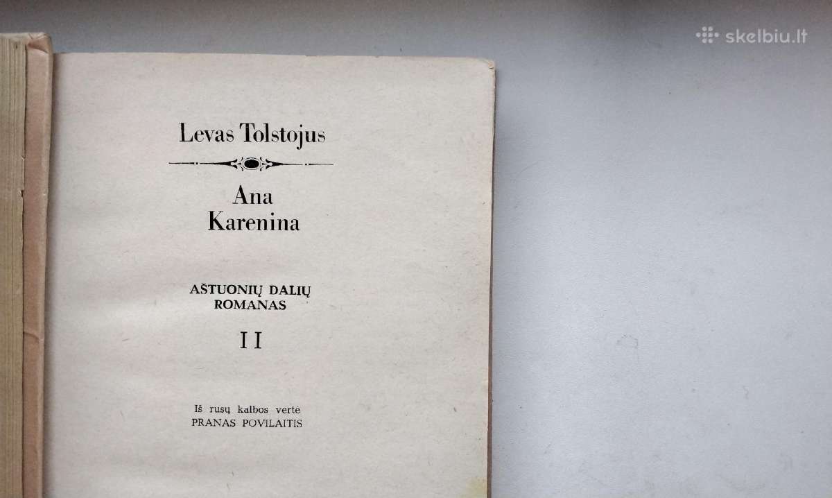L. Tolstojus. Ana Karenina. 1,2 tomai. 1983 m. lei - nuotraukos Nr. 11