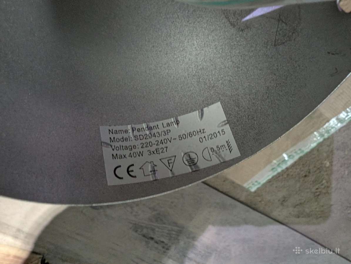 Lubinis šviestuvas Pendant lamp Sd2043/3p - nuotraukos Nr. 3