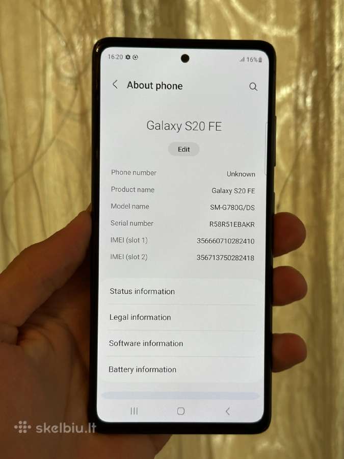Samsung Galaxy S20 Fe 128gb - nuotraukos Nr. 5