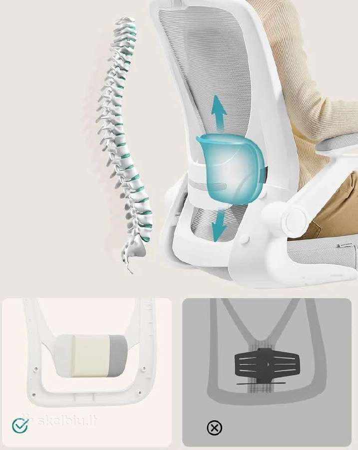 Stilinga ir patogi Songmics ergonominė biuro kėdė - nuotraukos Nr. 11