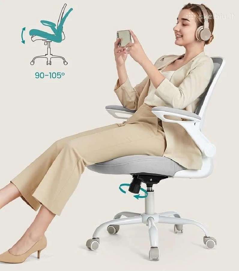 Stilinga ir patogi Songmics ergonominė biuro kėdė - nuotraukos Nr. 15