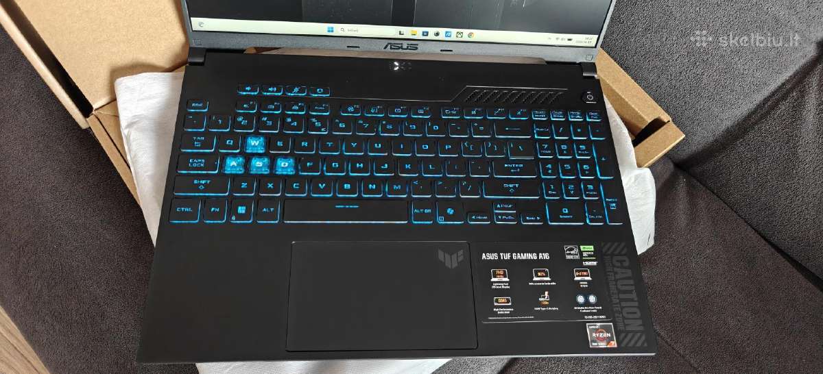 Parduodu nauja žaidimų kompiuterį Asus Tuf A16 - nuotraukos Nr. 8