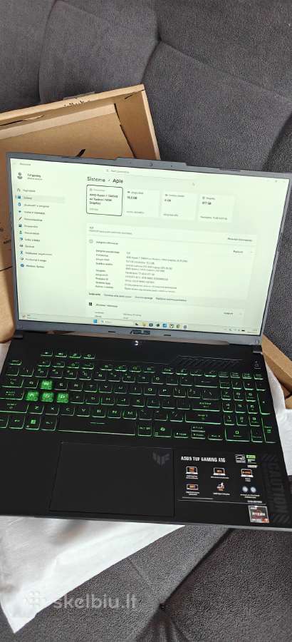Parduodu nauja žaidimų kompiuterį Asus Tuf A16 - nuotraukos Nr. 10