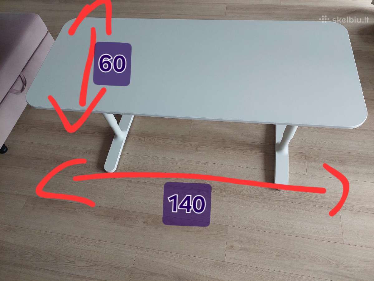Ikea bekant stalas 140 ant 60cm - nuotraukos Nr. 7