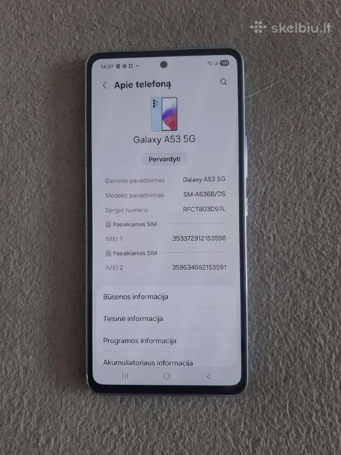 Samsung a53 128gb - nuotraukos Nr. 6
