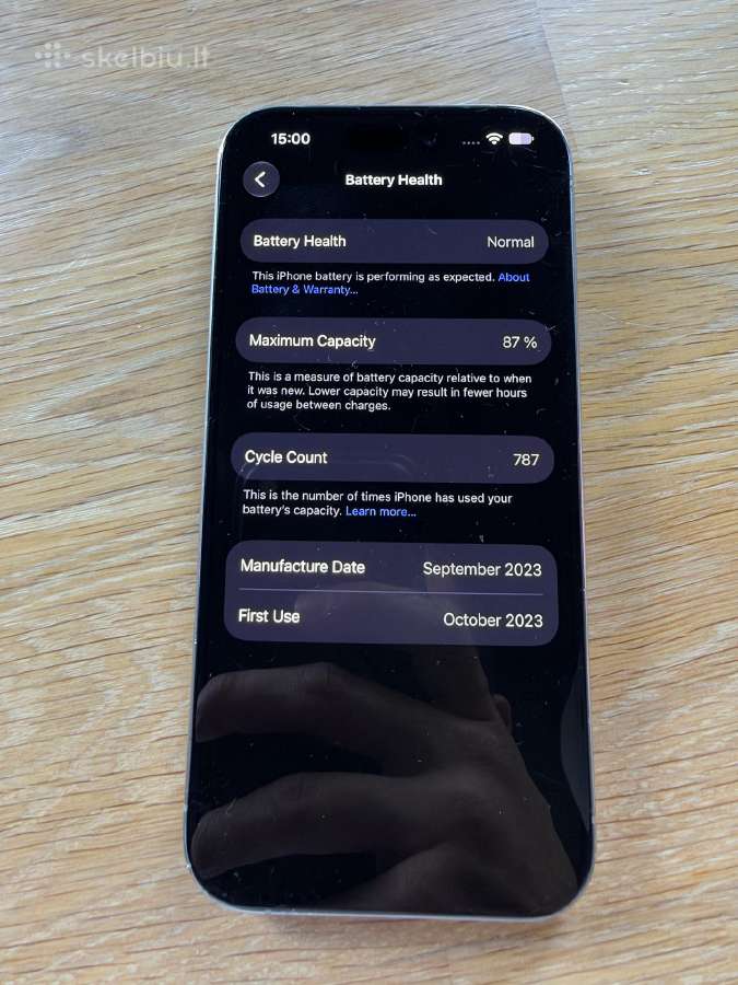 iPhone 15 Pro 128gb natural titanium - nuotraukos Nr. 8
