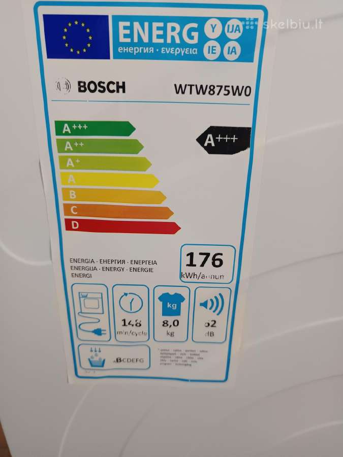 Bosch 8serijos 8 kg A+++ su garantija - nuotraukos Nr. 7