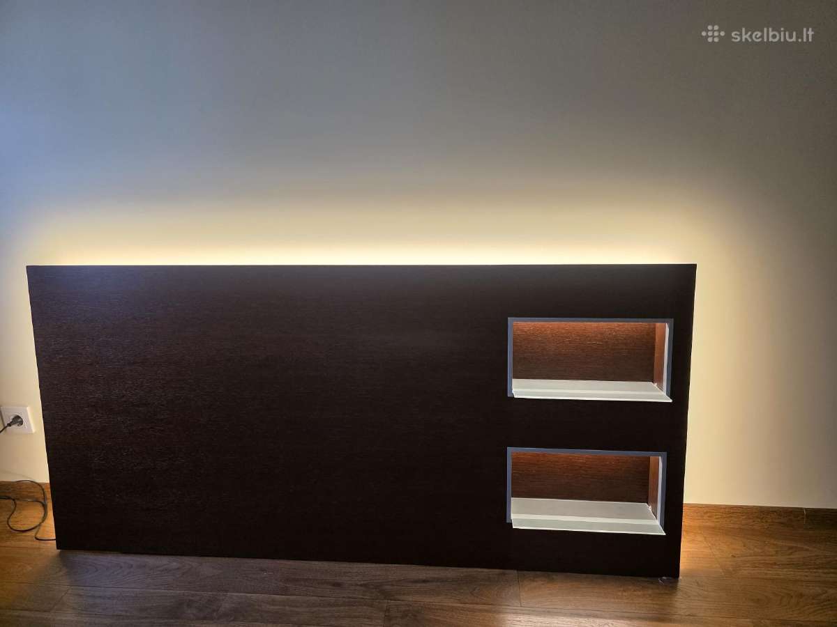 TV sienelė, akcentinė lentyna su LED - nuotraukos Nr. 2