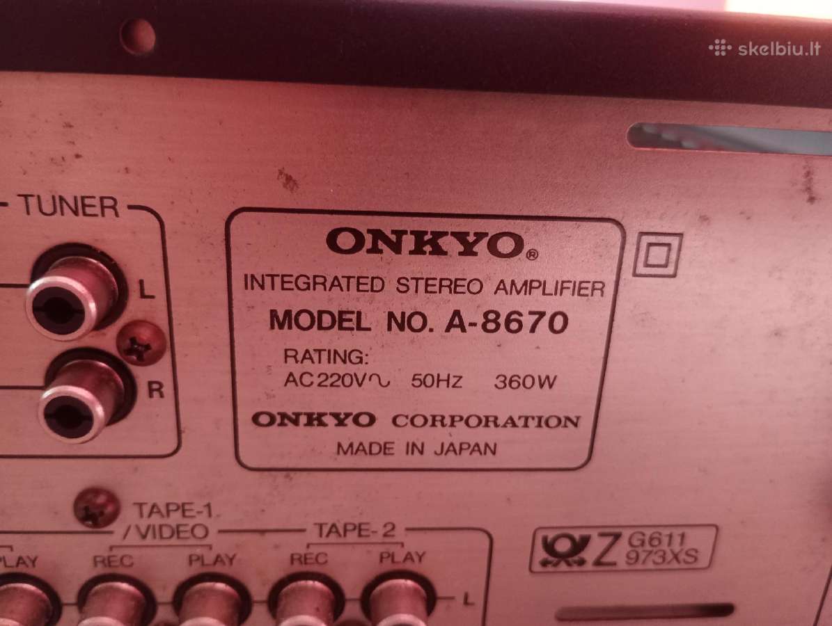 Onkyo integra a8670 - nuotraukos Nr. 7