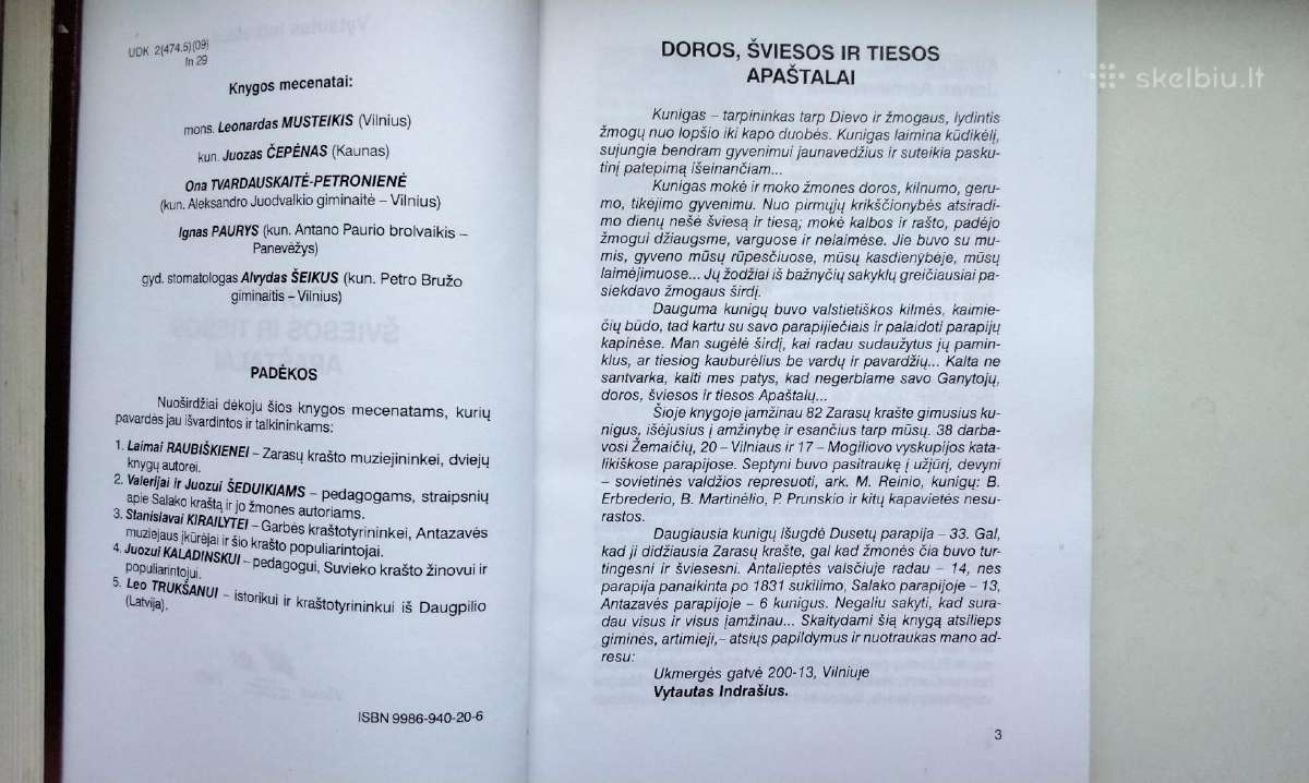 V. Indrašius. Zarasų krašto dvasininkai - nuotraukos Nr. 3