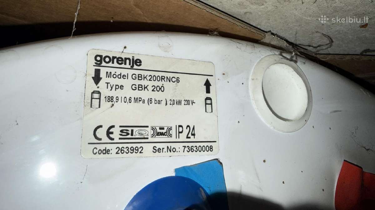 Vandens šildytuvas / boileris 200l - nuotraukos Nr. 4