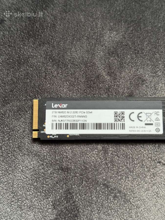 Lexar Nm620 2tb M.2 SSD Nvme Pcie 3.0 x4 - nuotraukos Nr. 3