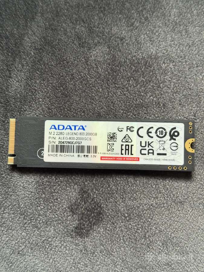 Adata Legend 800 2tb M.2 Nvme SSD - nuotraukos Nr. 3