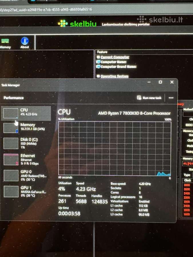 Žaidimų kompiuteris – Ryzen 7 7800x3d + Rtx 4070 S - nuotraukos Nr. 8