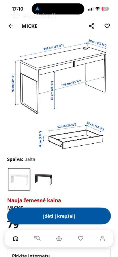 Ikea rašomasis stalas - nuotraukos Nr. 5