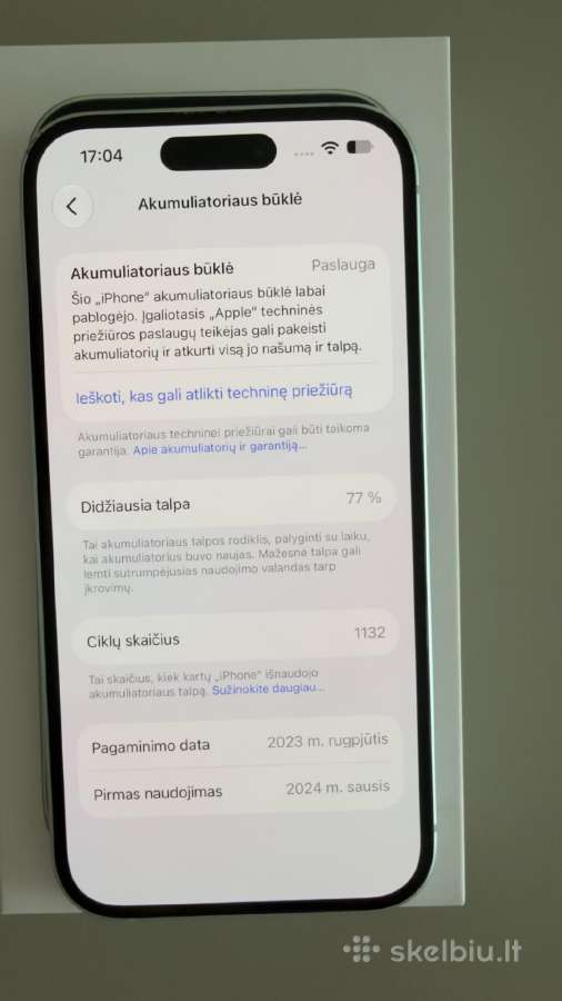 iPhone 15 128gb Green ( naudotas) - nuotraukos Nr. 3