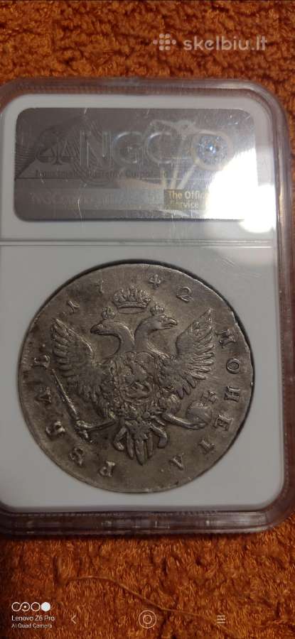 1 rublis 1742m. xf40 - nuotraukos Nr. 2