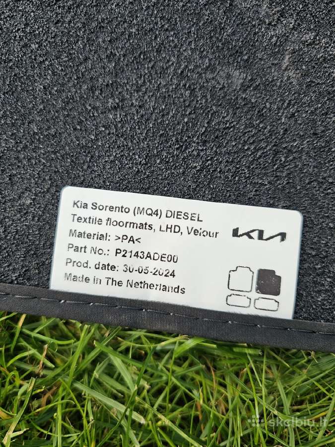 Originalūs Kia Sorento kilimėliai - nuotraukos Nr. 3