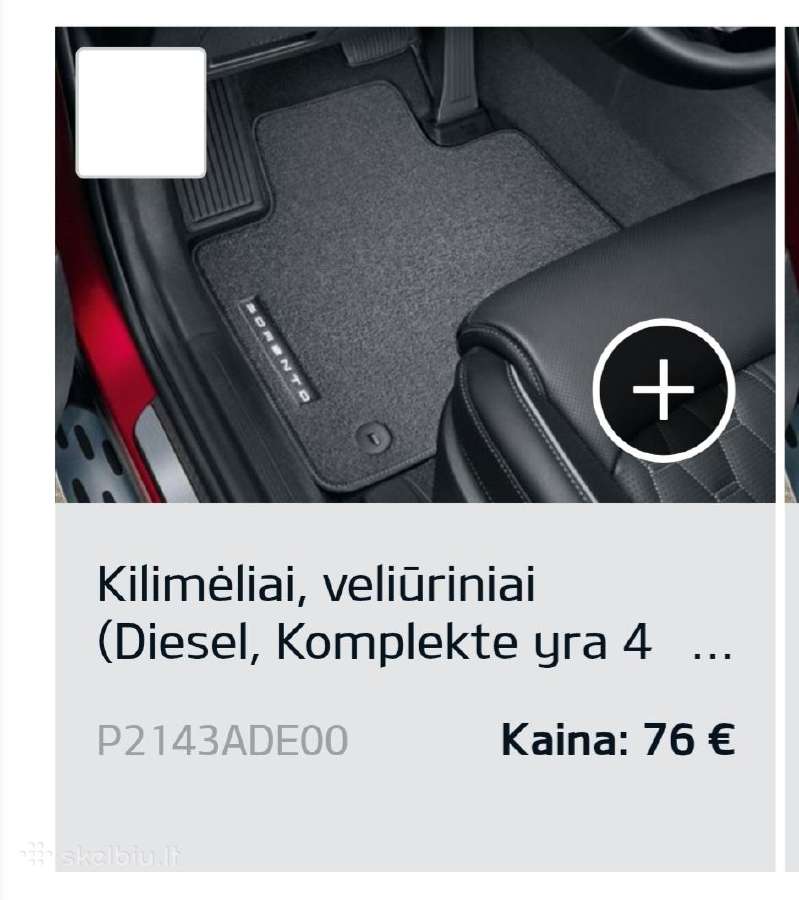 Originalūs Kia Sorento kilimėliai - nuotraukos Nr. 4