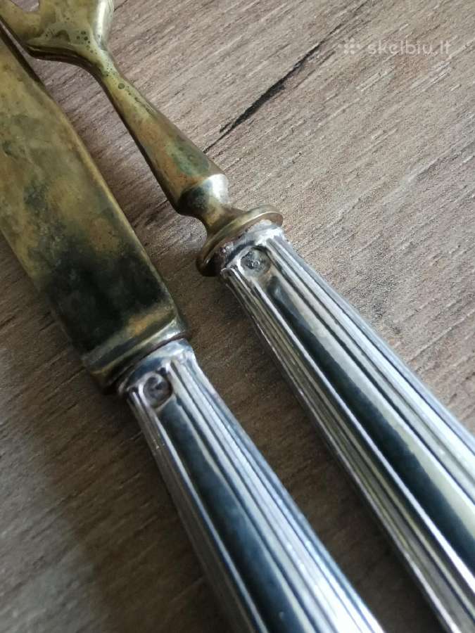 Stalo įrankiai sidabrinėmis rankenomis - nuotraukos Nr. 5