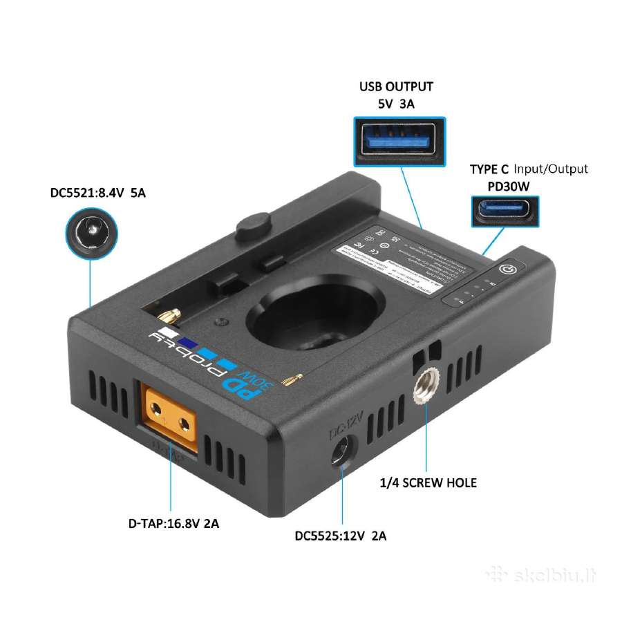 Pd30w Probty Np-f Battery adapteris - nuotraukos Nr. 2