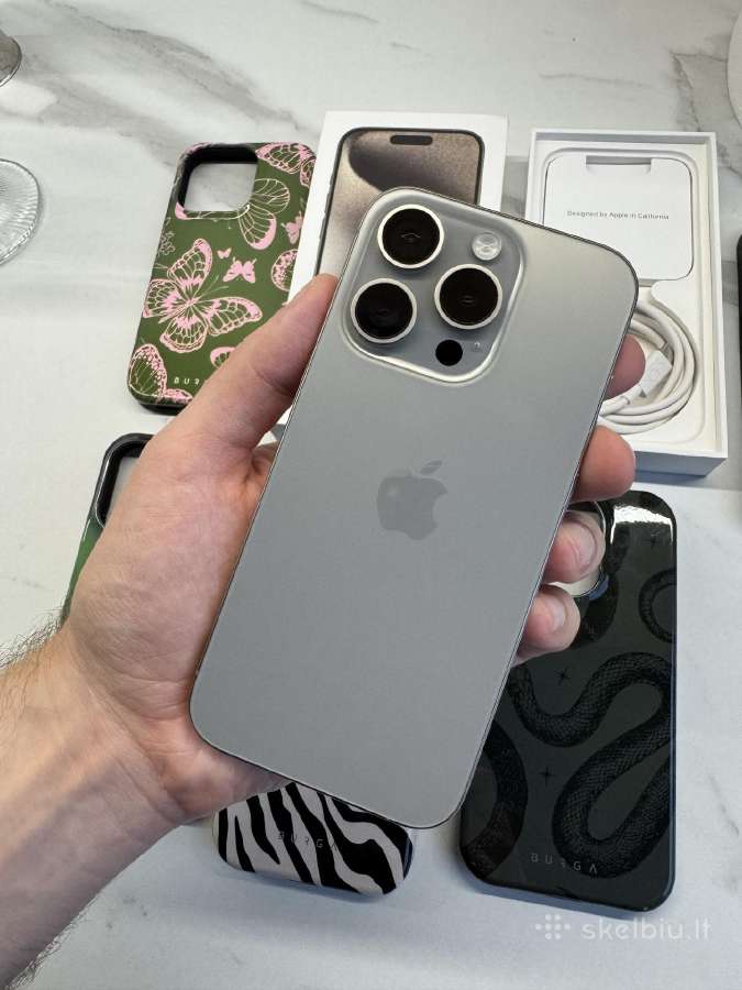 iPhone 15 Pro 128gb, Natural Titanium - nuotraukos Nr. 2