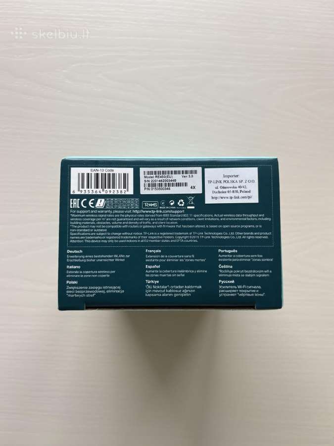 Tp-link wi-fi Re450 stiprintuvas - nuotraukos Nr. 7
