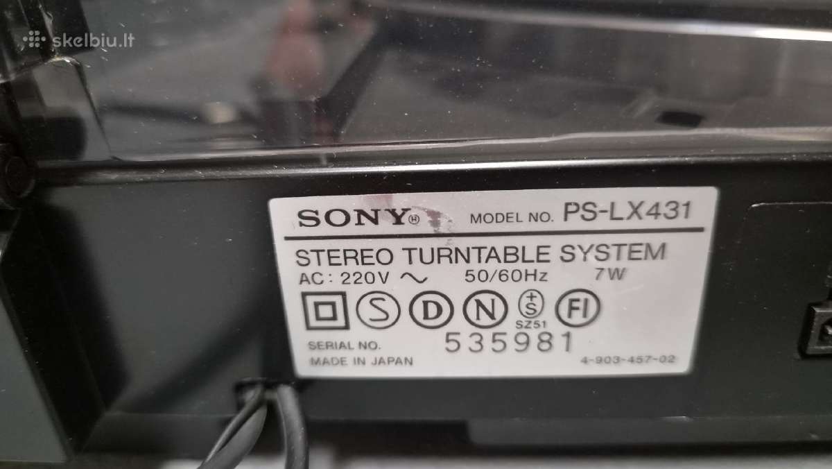 Patefonas Sony Ps-lx431 - nuotraukos Nr. 3