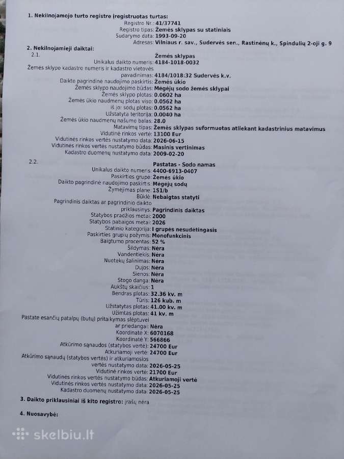 Sklypas su įregistruota nebaigta statyba . - nuotraukos Nr. 12