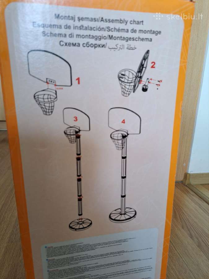 Krepšinio rinkinys 215 cm + kamuolys - nuotraukos Nr. 2