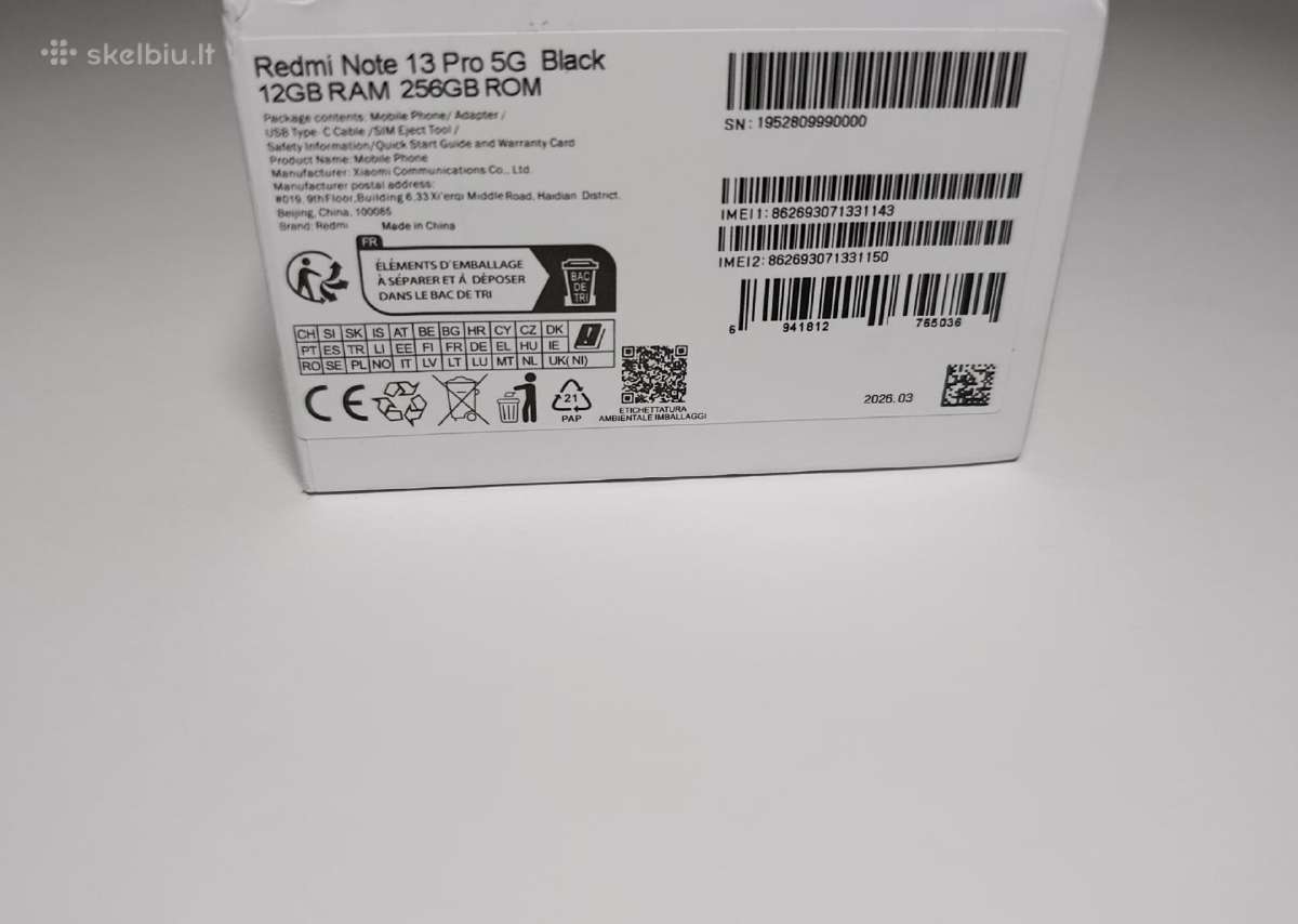 Xiaomi Redmi Note 13 Pro 5G 12/256 GB - nuotraukos Nr. 2