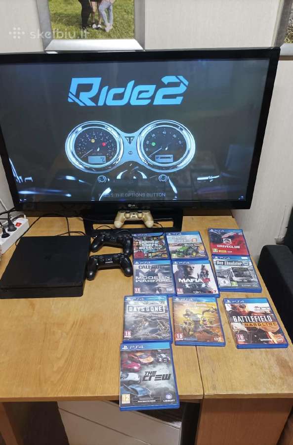Ps4 konsolė su 2 pulteliais ir žaidimais - nuotraukos Nr. 5