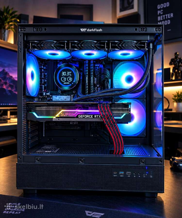Gaming Pc Ryzen 7 5700x + Rtx 3070 Suprim X Lhr 8g - nuotraukos Nr. 2