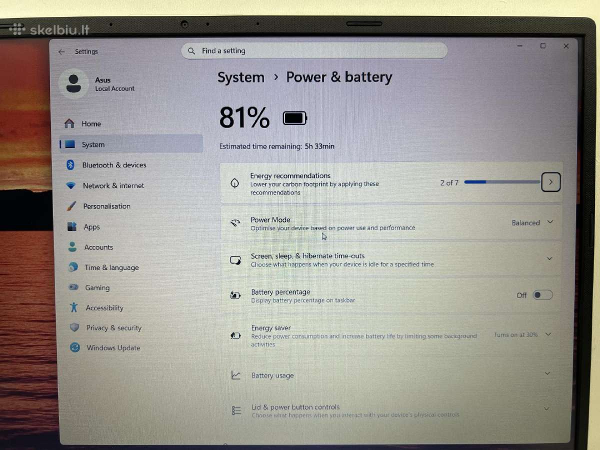 Asus X512d - nuotraukos Nr. 6