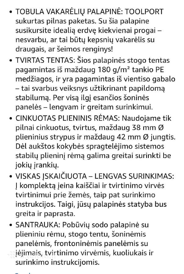 Vakarėlių, šventinė palapinė, pavėsinė 3*6 - nuotraukos Nr. 3