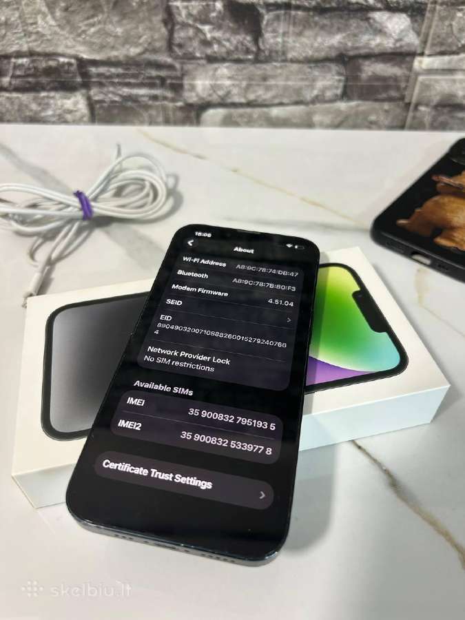 iPhone 14 128gb 84% black - nuotraukos Nr. 10