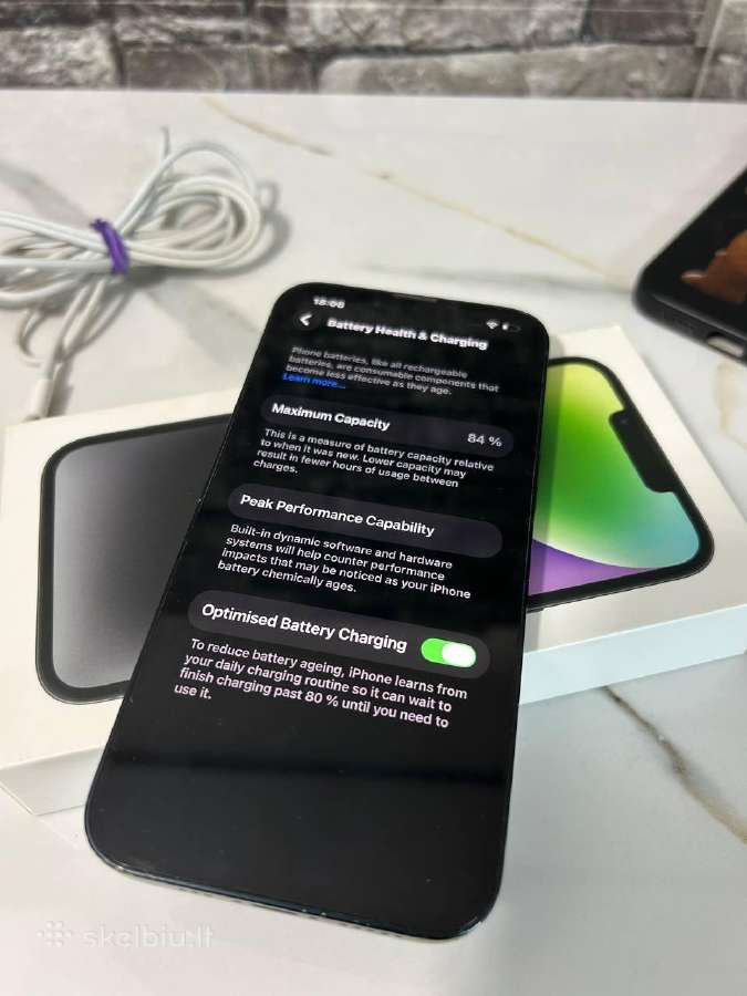 iPhone 14 128gb 84% black - nuotraukos Nr. 11