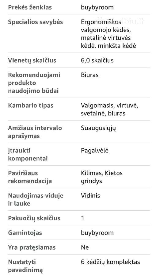 Valgomojo kėdės,6vnt - nuotraukos Nr. 6