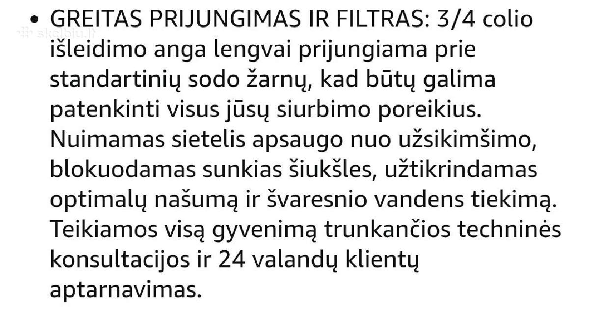 Akumuliatorinis vandens perpylimo siurblys - nuotraukos Nr. 7