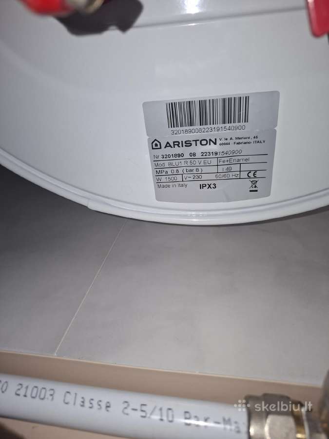 Parduodu naują nenaudotą 50 litrų ariston boilerį. - nuotraukos Nr. 2