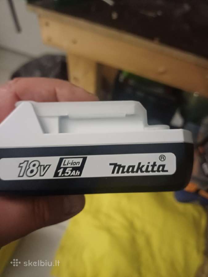 Makita "G" du akumuliatoriai 1,5ah ir pakrovejas - nuotraukos Nr. 3