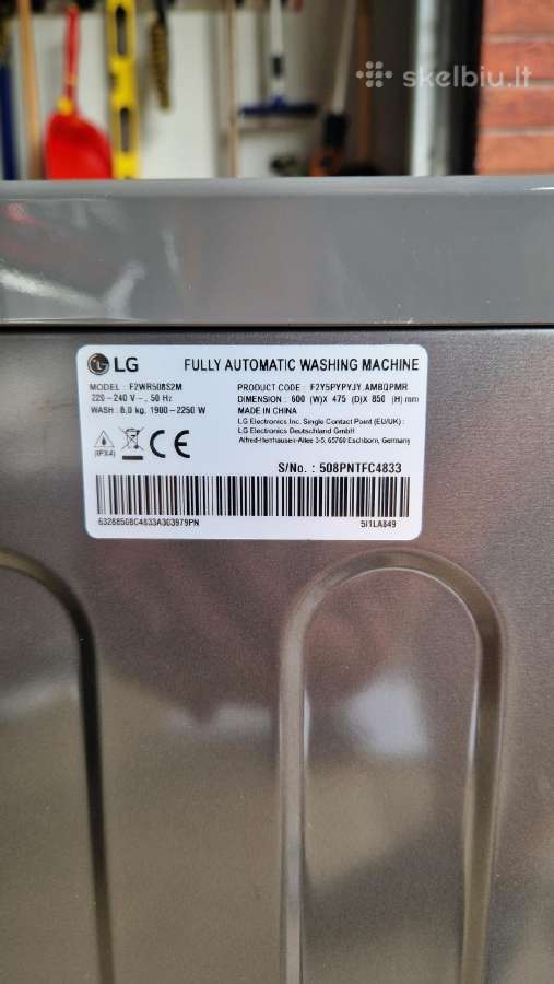 LG F2wr508s2m skalbimo m. 8 kg, 1200 aps. - nuotraukos Nr. 4