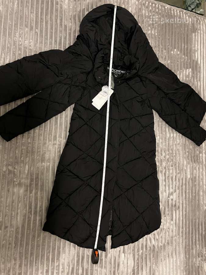 Rinascimento Italian Black Quilted Long Coat - nuotraukos Nr. 7