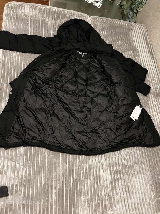 Rinascimento Italian Black Quilted Long Coat - nuotraukos Nr. 5